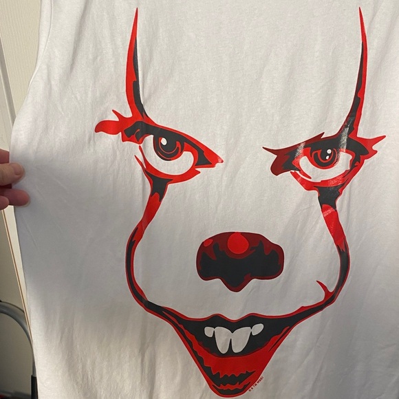 Men's White T-Shirt with Red Graphic Design - Picture 4 of 5